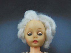 debbie white hair crochet face